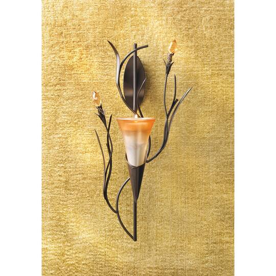 12.5" Dawn Lily Candle Wall Sconce
